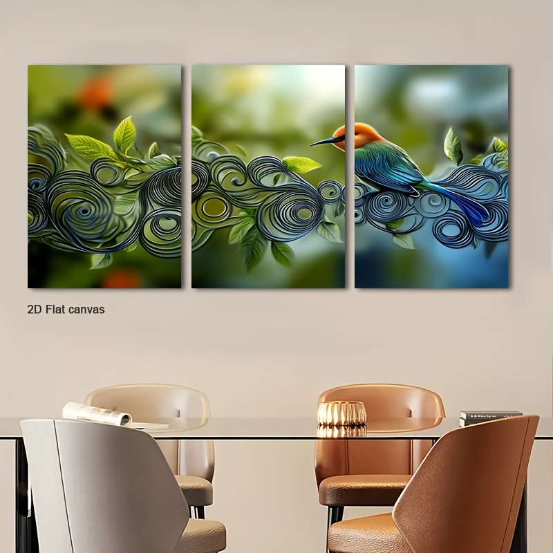 ภาพวาดบนผ้าใบไร้กรอบ 3 ชิ้น ภา - Canvas Wrap Ready บทวิจารณ์และราคา