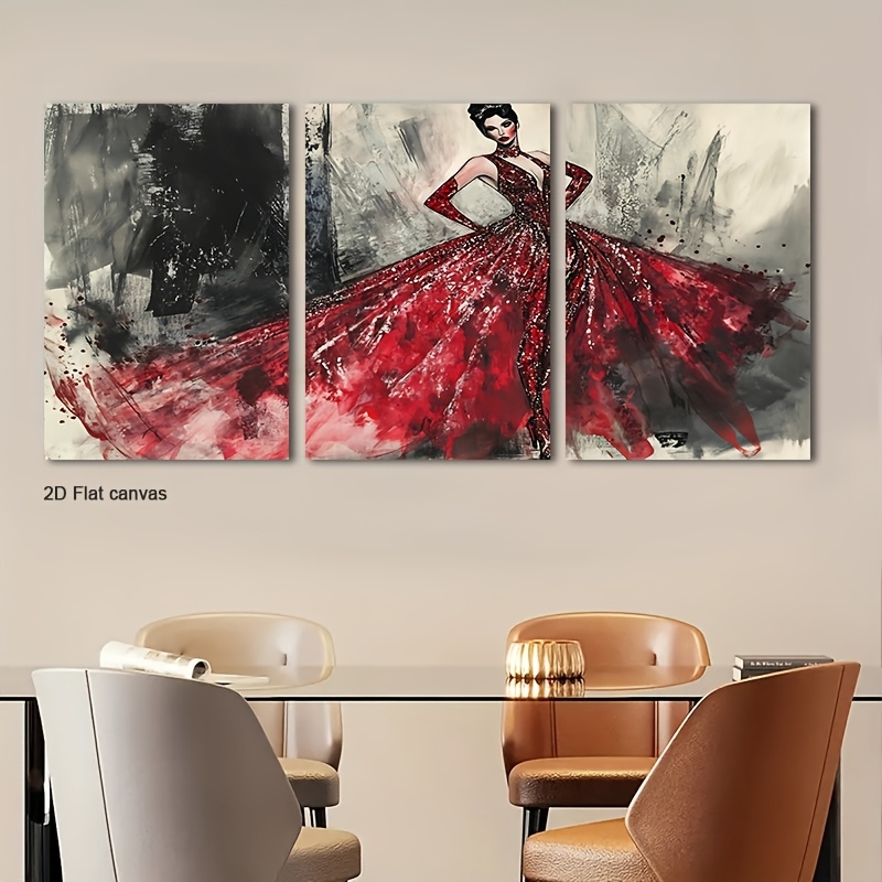 ภาพผ้าใบไร้กรอบ 3 ชิ้น ชุดราตร - Canvas Wrap Ready บทวิจารณ์และราคา